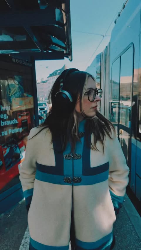 Instagram post by @caro_kelley for Sennheiser. Caption reads: [...] some tunes for a little longer ;)....