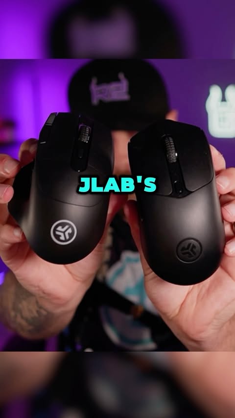 Instagram post by @goatr2_ for JLab. Caption reads: [...] Three mice, one goal: better aim. @jlabaudio....