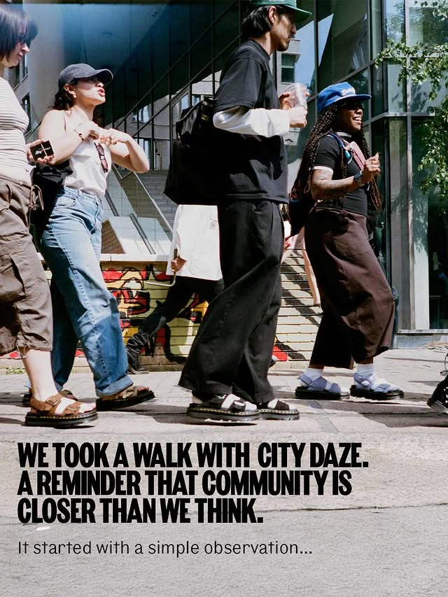 Instagram post by @citydaze.club for Dr. Martens. Caption reads: Last month, we partnered with @citydaze.club to....