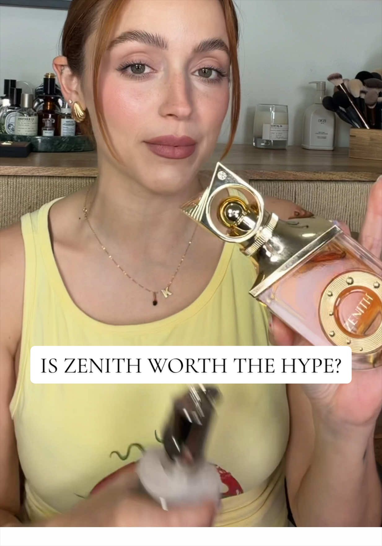 TikTok post by @kathleensmells for Beauty House. Caption reads: [...] worth the hype???? I say yes 🤷‍♀️....