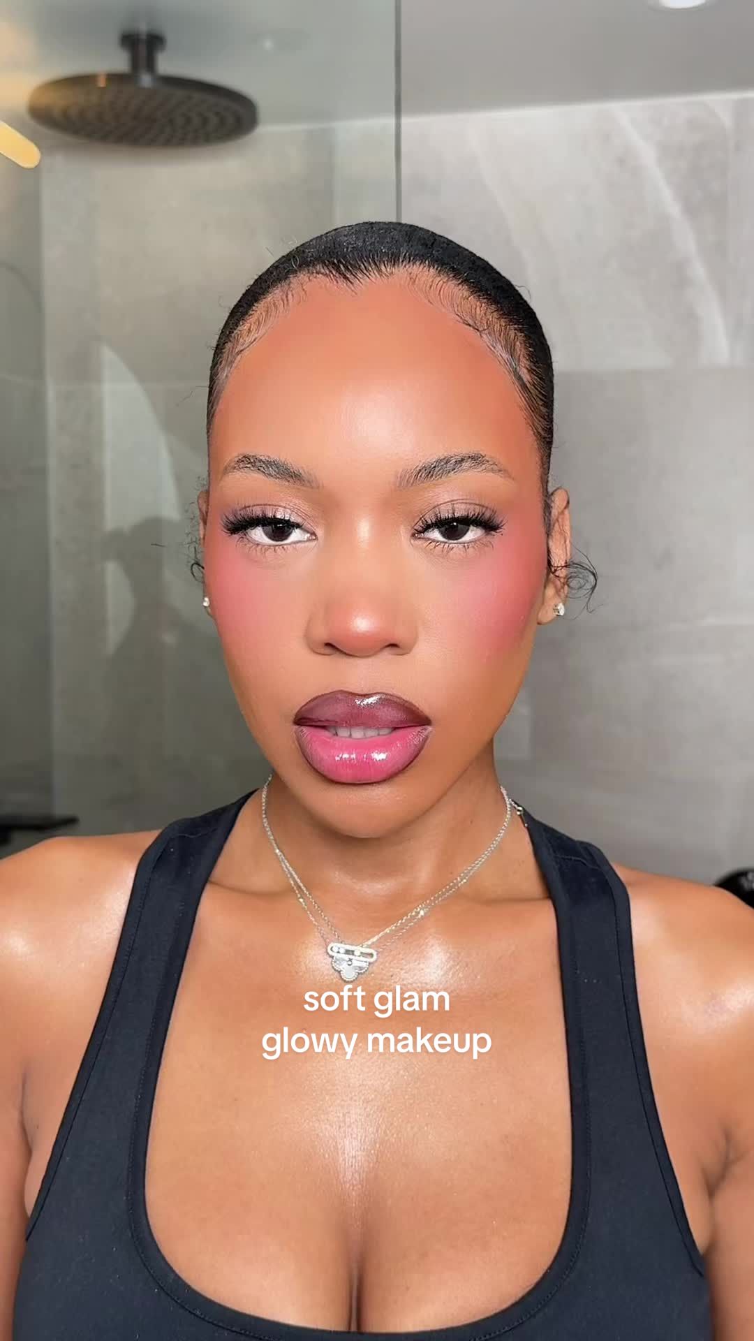 TikTok post by @mikaimcdermott for Kosas. Caption reads: soft comfy glam using some of my @Kosas favourites....