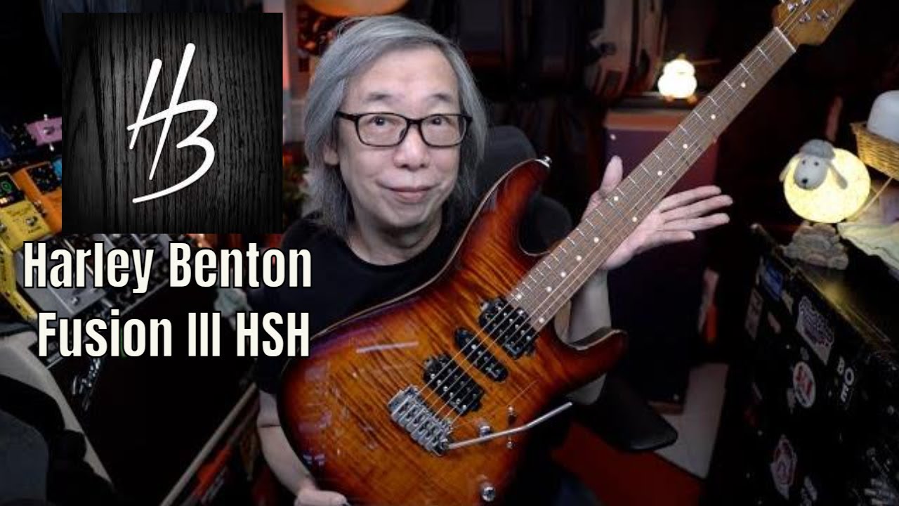 YouTube post by @JonIsJustTooLoud for SIT Strings. Caption reads: This version is great!! The Harley Benton Fusion....