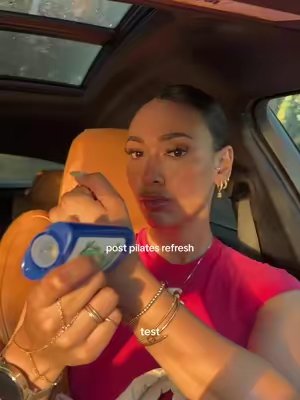 TikTok post by @eslicam_ for Dr Teal's. Caption reads: Sweaty girls stand up 💦 @DrTeals eucalyptus &....