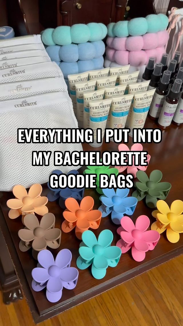 Instagram post by @laurenpiluso for CURLSMITH. Caption reads: Bachelorette gift bags! 

I wanted to gift the....