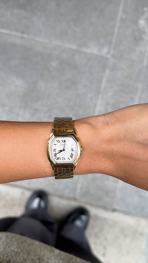 Instagram post by @iman.chesca for Fossil. Caption reads: [...] that make a day feel put-together ⌚ @fossil....