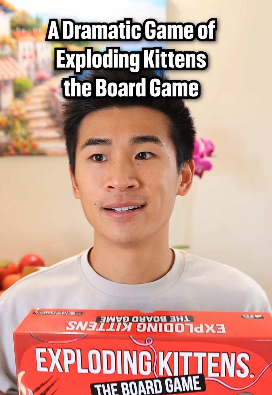 TikTok post by @vaseline_noodles for Exploding Kittens. Caption reads: Rule 1: Every game of Exploding Kittens must end....