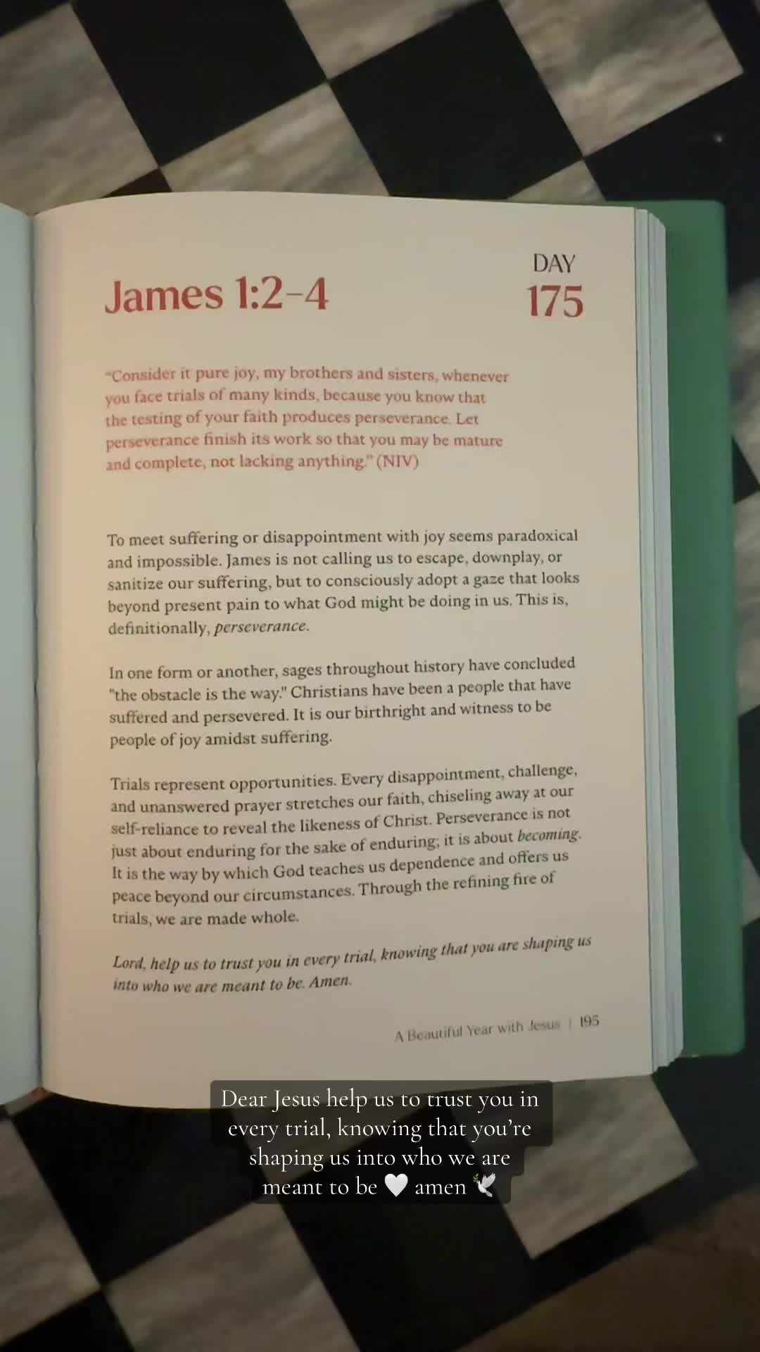 TikTok post by @katrinaflorida for Alabaster Co. Caption reads: Love this five minute devotional 🫶🏼 I pray this....