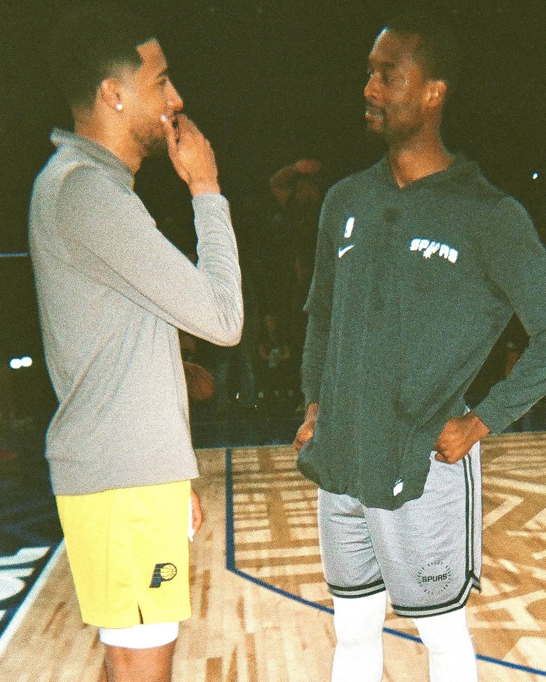 Instagram post by @spurs for TISSOT. Caption reads: #NBAParis 2025 on film 🎞️ 

#NBAParis Games....