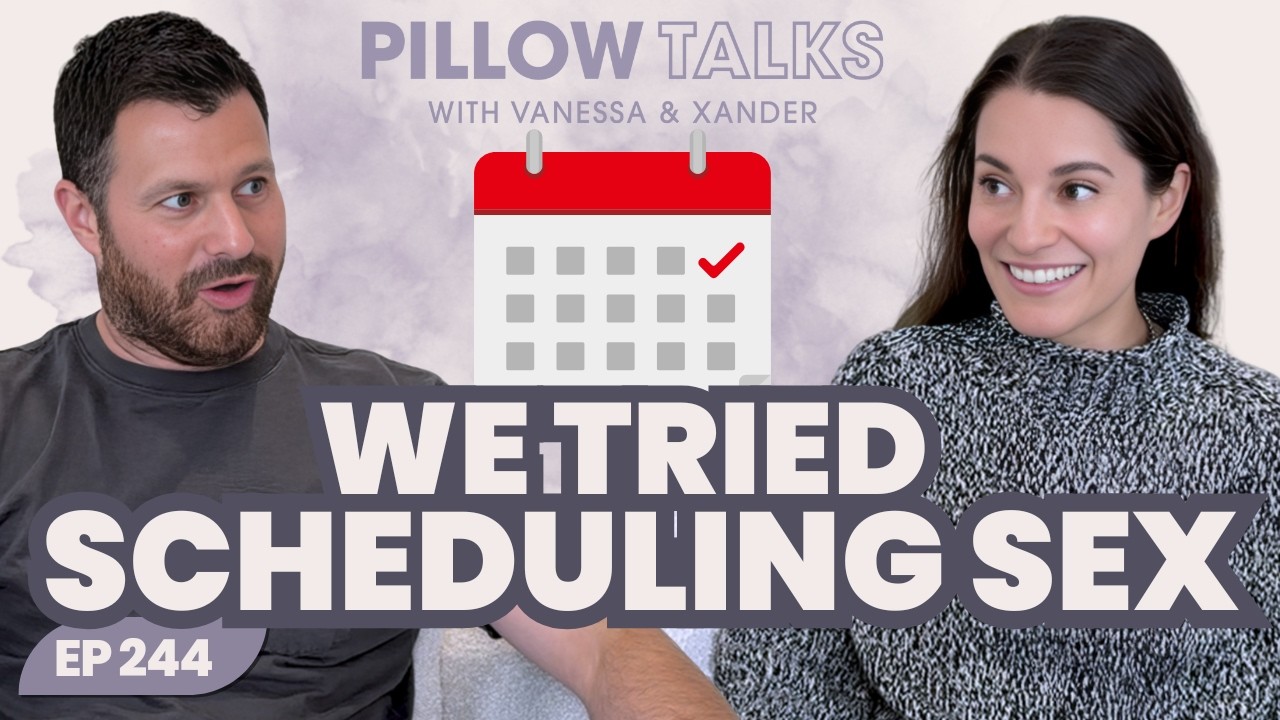 YouTube post by @vanessaandxander for Cure Hydration. Caption reads: E244: How To Schedule Sex (our hot take).