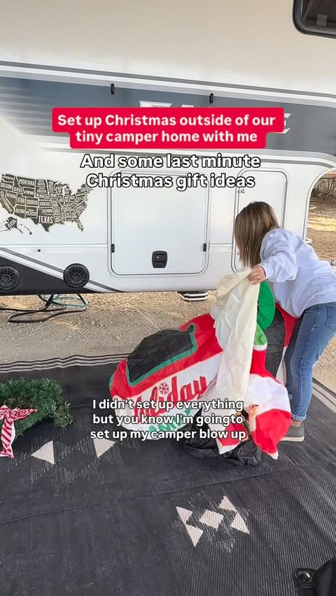Instagram post by @gills_on_wheels for Portal Outdoors. Caption reads: I love decorating for Christmas. I have a lot more....
