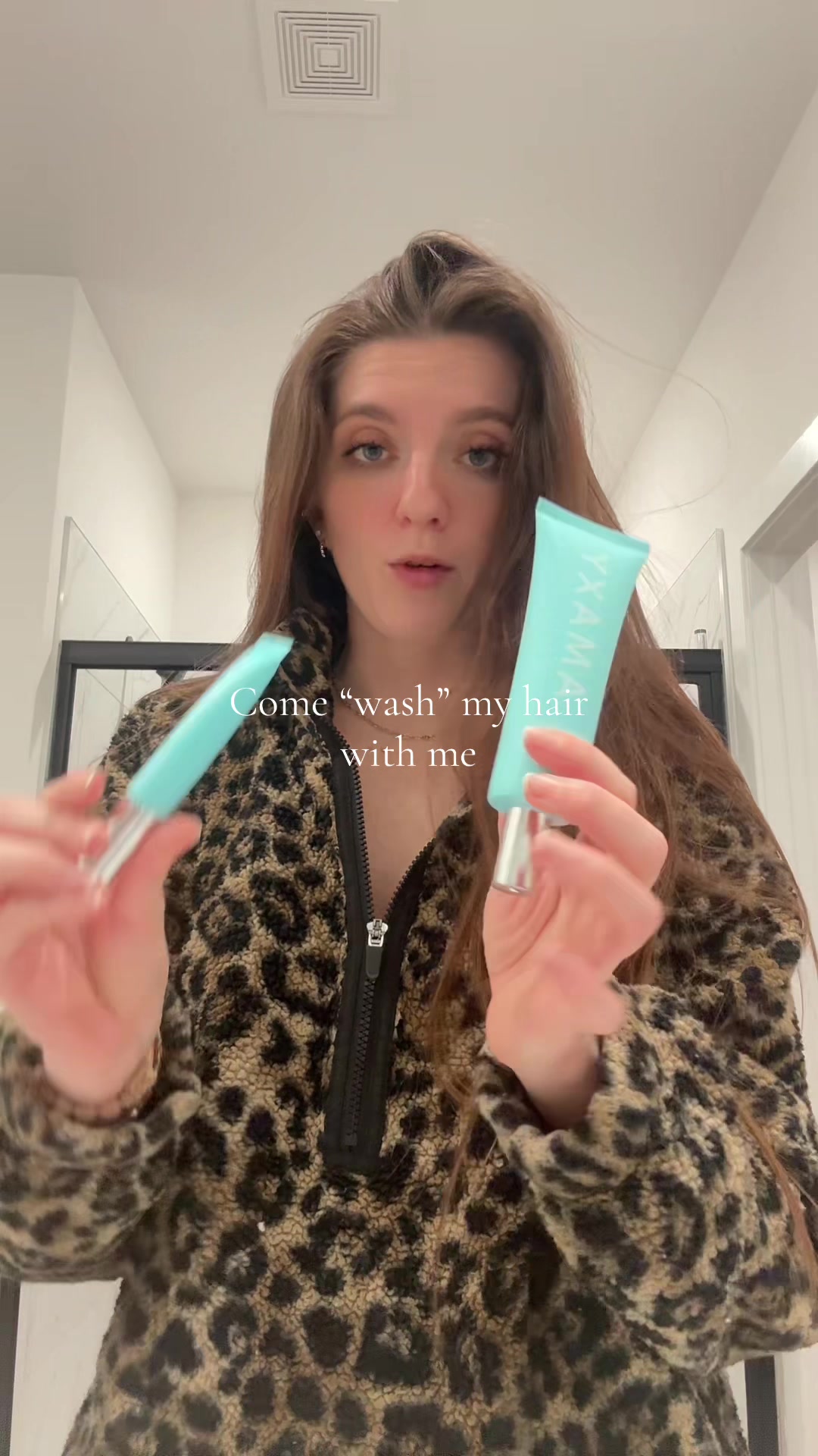 TikTok post by @its.ava.the.cat for AMAXY Beauty. Caption reads: My new dry shampoo! It’s actually a gel that....