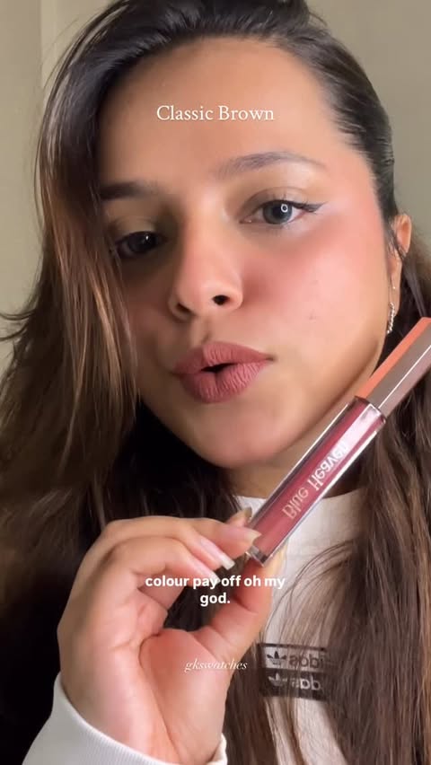 Instagram post by @gkswatches for Blue Heaven Cosmetics. Caption reads: [...] out the stunning lip cream from....