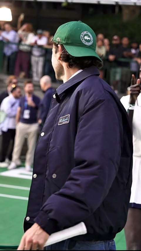 Instagram post by @morganwaterhouse for Lacoste. Caption reads: [...] the Joker 🃏 @djokernole at Le club @lacoste....