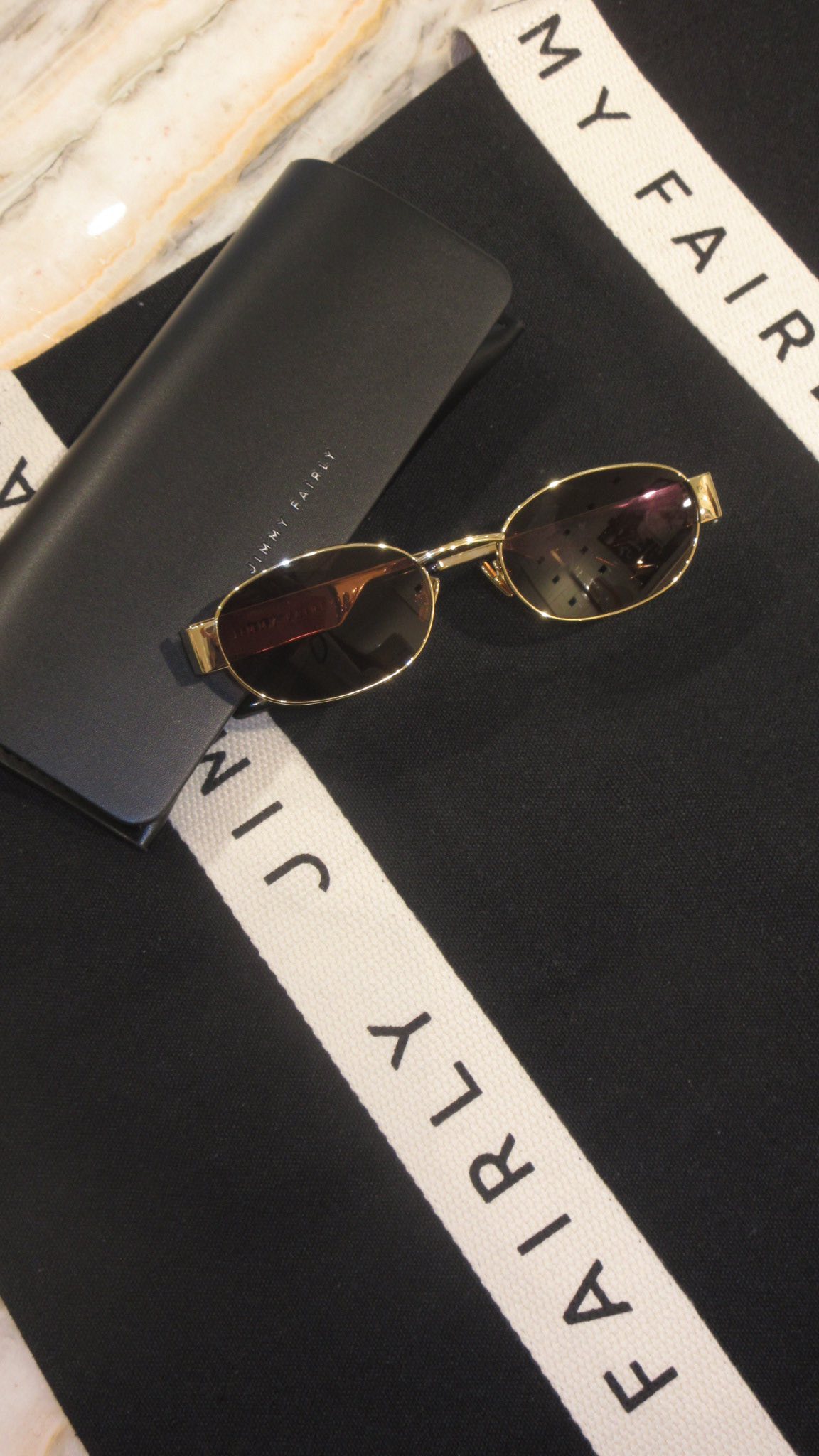 Instagram post by @_la_sary__ for Jimmy Fairly. Caption reads: New Sunglasses by @jimmyfairly #adv 
#mfw....