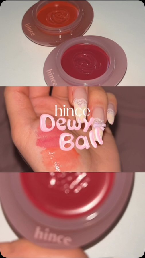 Instagram post by @46s_mm for hince. Caption reads: RAW GLOW DEWY BALL 🥚🍡🍥

@hince_official....