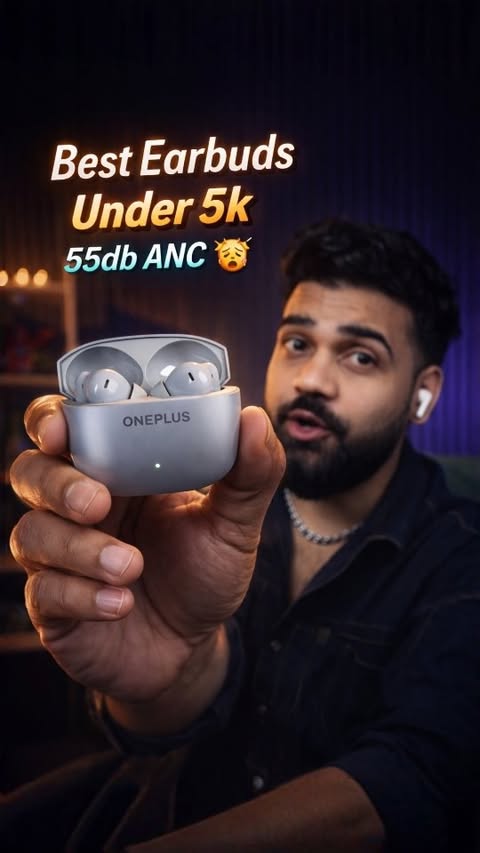 Instagram post by @techstuff01 for OnePlus. Caption reads: #ad Oneplus Nord Buds 4 pro With Massive 54 Hour....