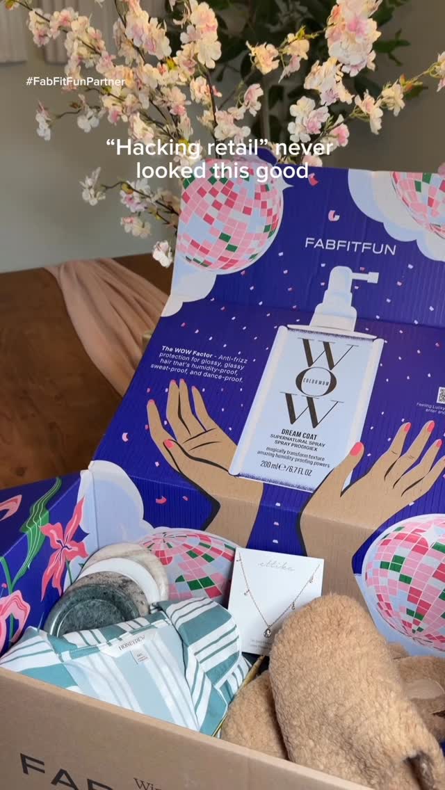 Instagram post by @shay.sullivann for FabFitFun. Caption reads: My favorite kind of delivery day 🤍 6 full-size....