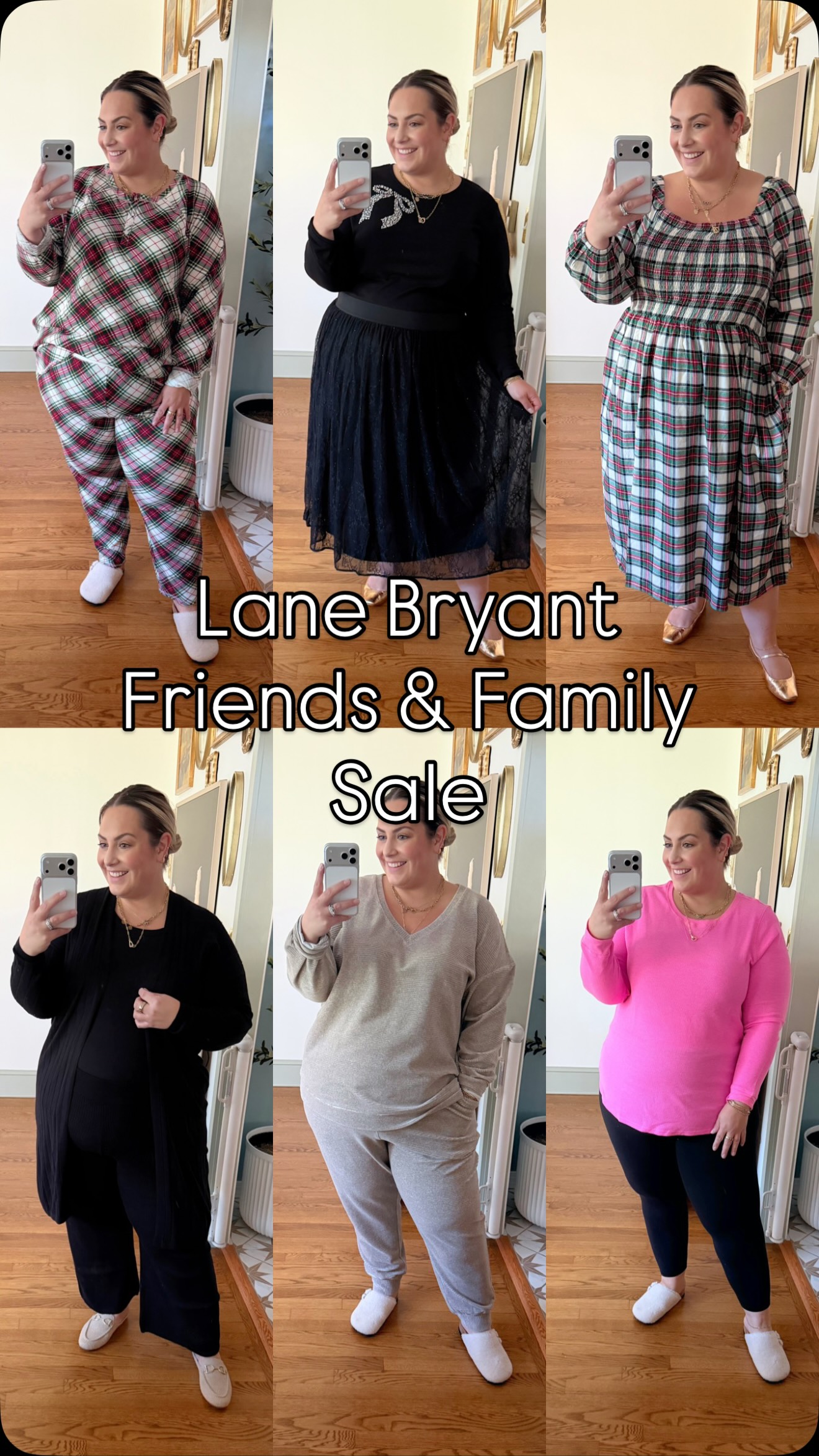 Instagram post by @everythingemilyann for Lane Bryant. Caption reads: The @lanebryant Friends & Family sale is ON!🎉 #ad....