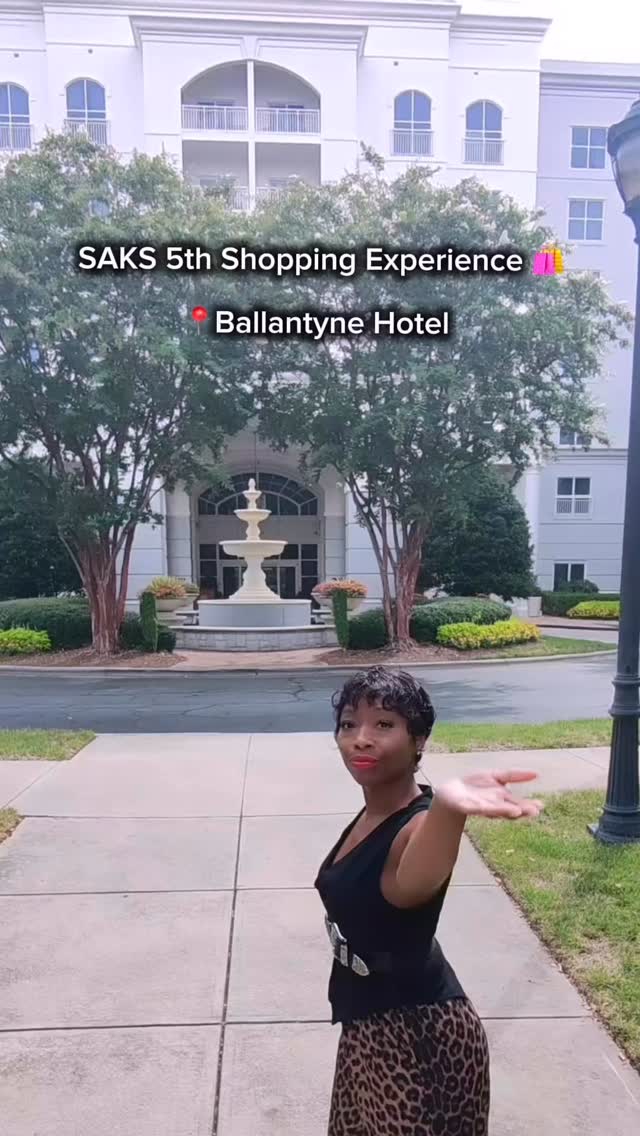 Instagram post by @shiondafarrell for Saks Fifth Avenue. Caption reads: 📌 SAVE Saks Fifth Avenue private suite inside The....