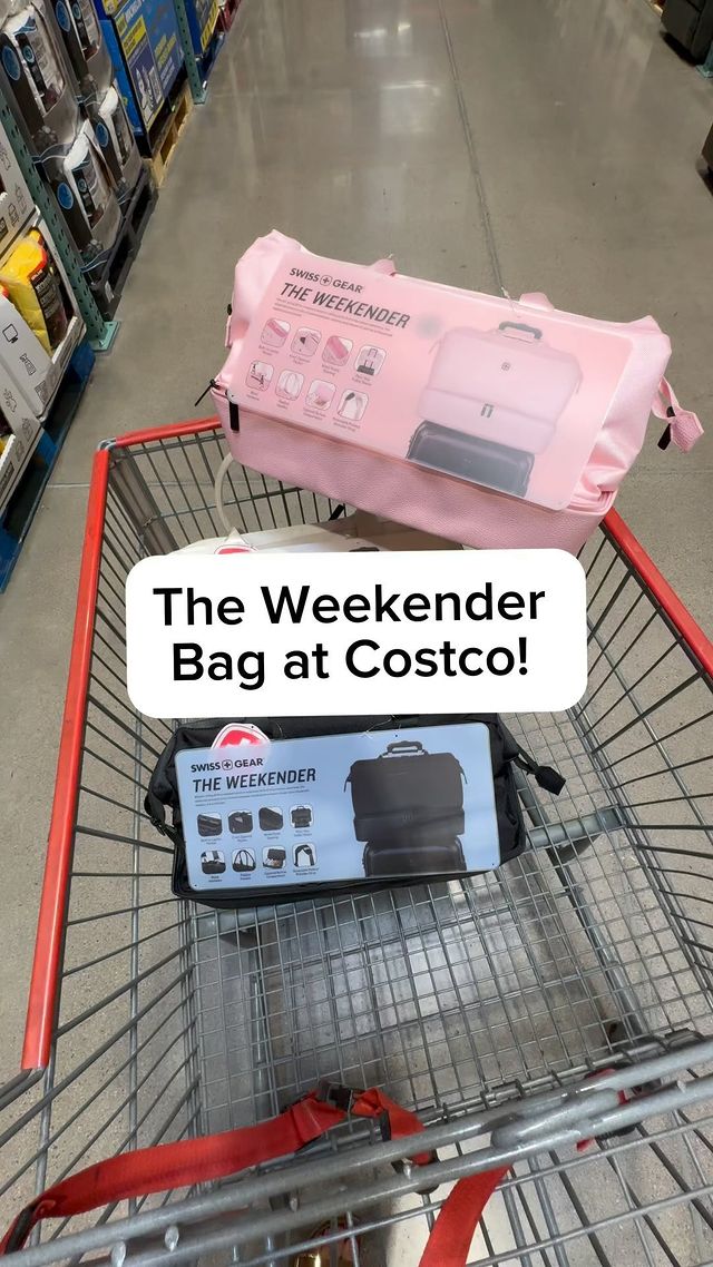 Instagram post by @costcoguide for SWISSGEAR. Caption reads: Check out “The Weekender”  bag by @swissgear at....