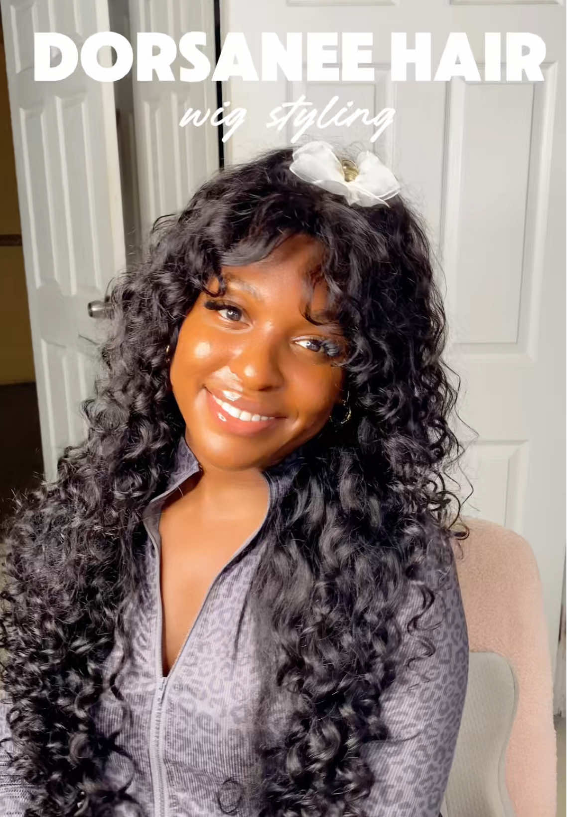 TikTok post by @idojann for Dorsanee Hair. Caption reads: a half up half down will do it 💕🫶🏾 @Dorsanee....