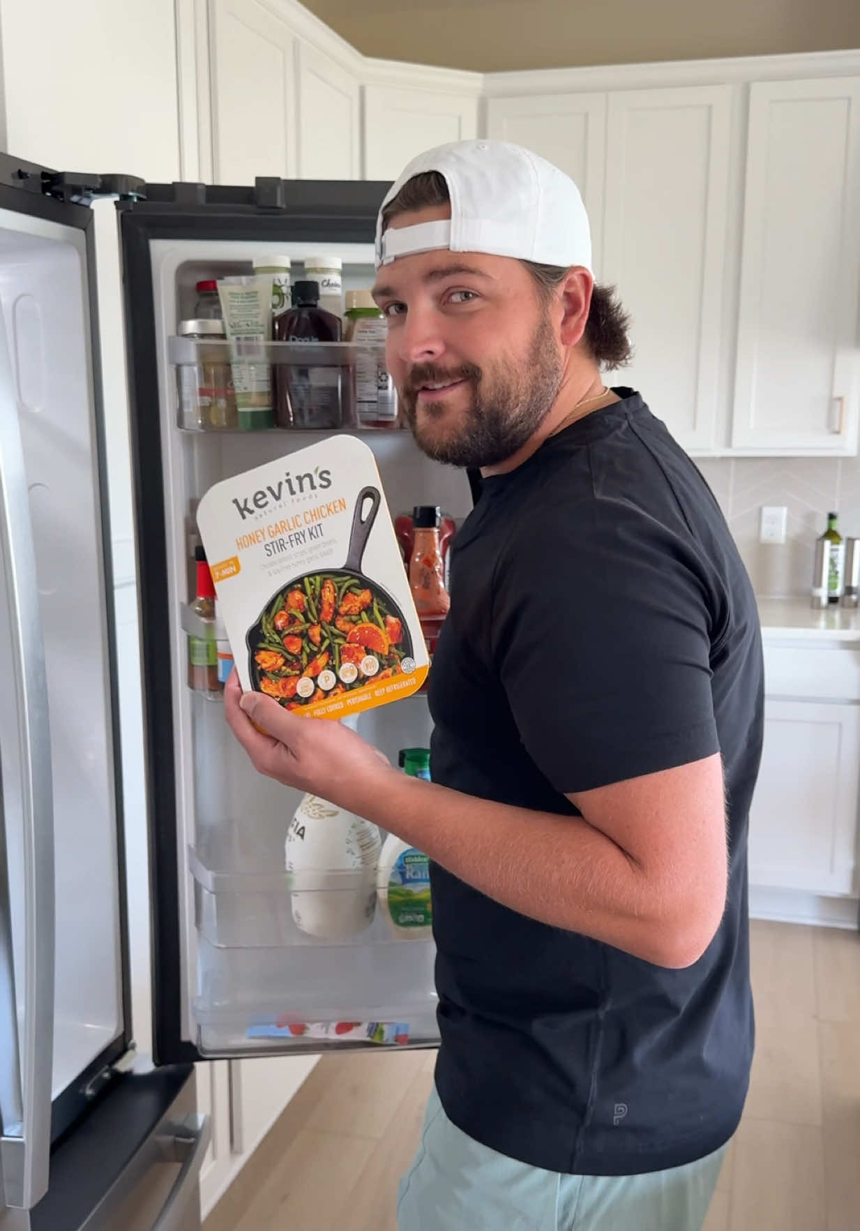 TikTok post by @djthoma for Kevins Natural Foods. Caption reads: [...] Foods #GetThatCleanEatingFeeling....