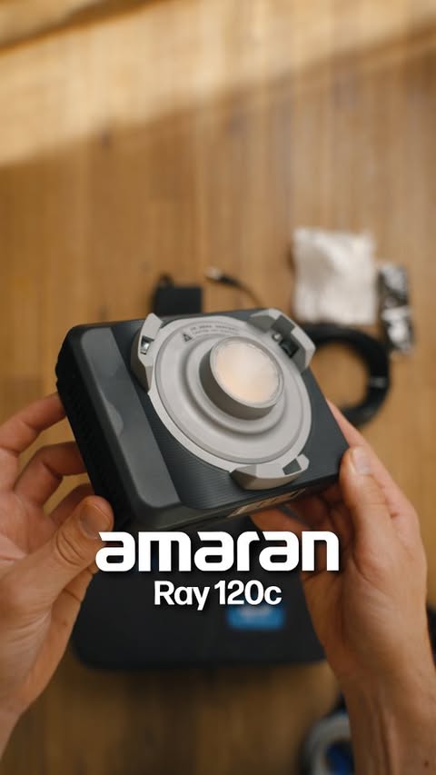 Instagram post by an influencer for amaran. Caption reads: [...] stylish lights out there!? 😍....