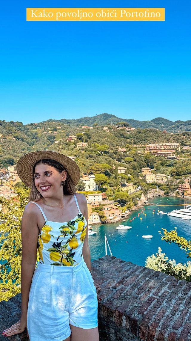 Instagram post by @milicawoo for Nuii Icecream. Caption reads: Kako povoljno obići Portofino 🌊🇮🇹

Ovo je....