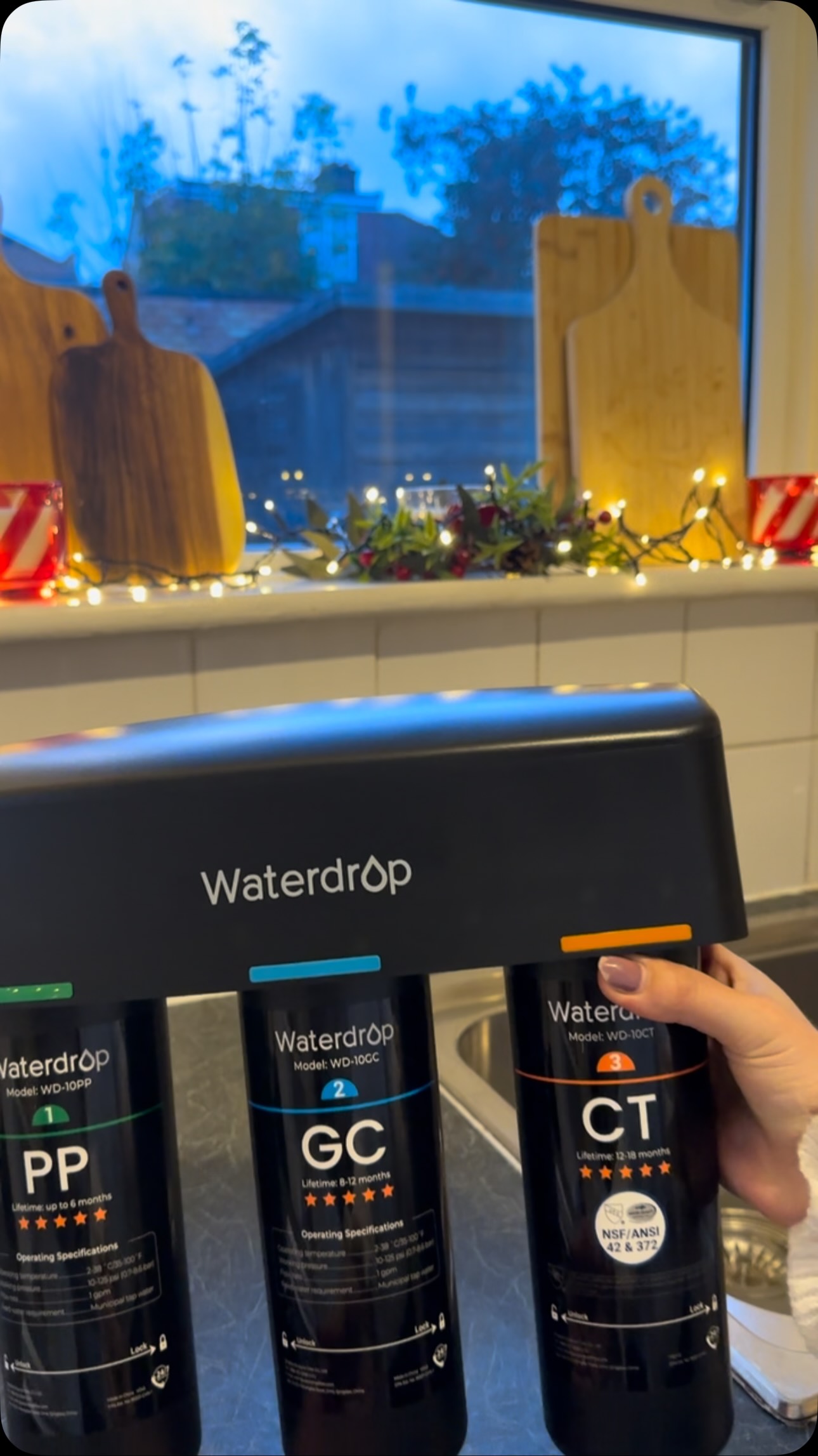 Instagram post by @lifestyle_byangela for Amazon Prime. Caption reads: Did you know tap water can contain heavy metals,....