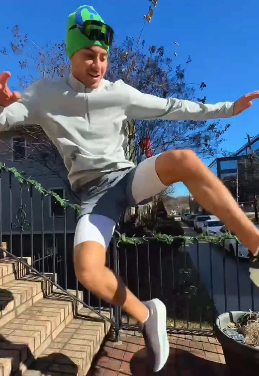 TikTok post by @jacknaunau for Brooks Running. Caption reads: [...] back. Stacking days and miles with....