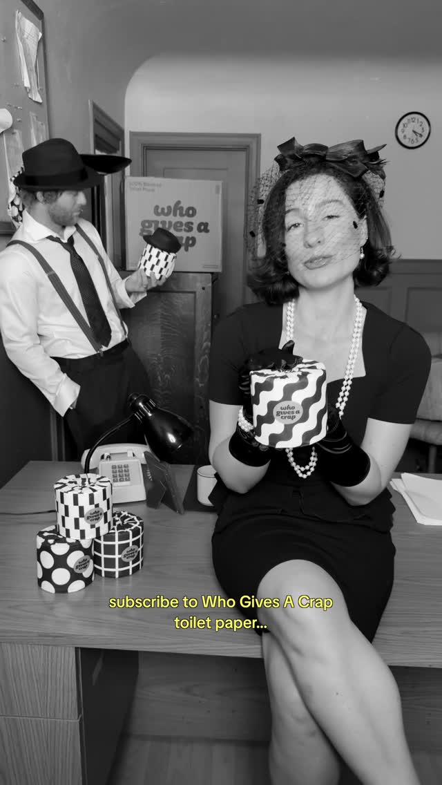 Instagram post by @liliannawilde for Who Gives A Crap. Caption reads: if anyone can get to the bottom of this, it’s Sean....