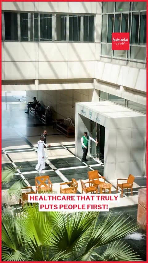 Instagram post by @sherif.bishara for Lovin Dubai. Caption reads: HERE FOR YOU, ALWAYS ❤️ American Hospital Dubai....