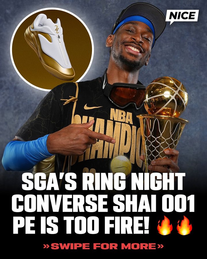 Instagram post by @allthingsshai for Nice Kicks. Caption reads: Converse might be cooking with the two-tone SHAI....