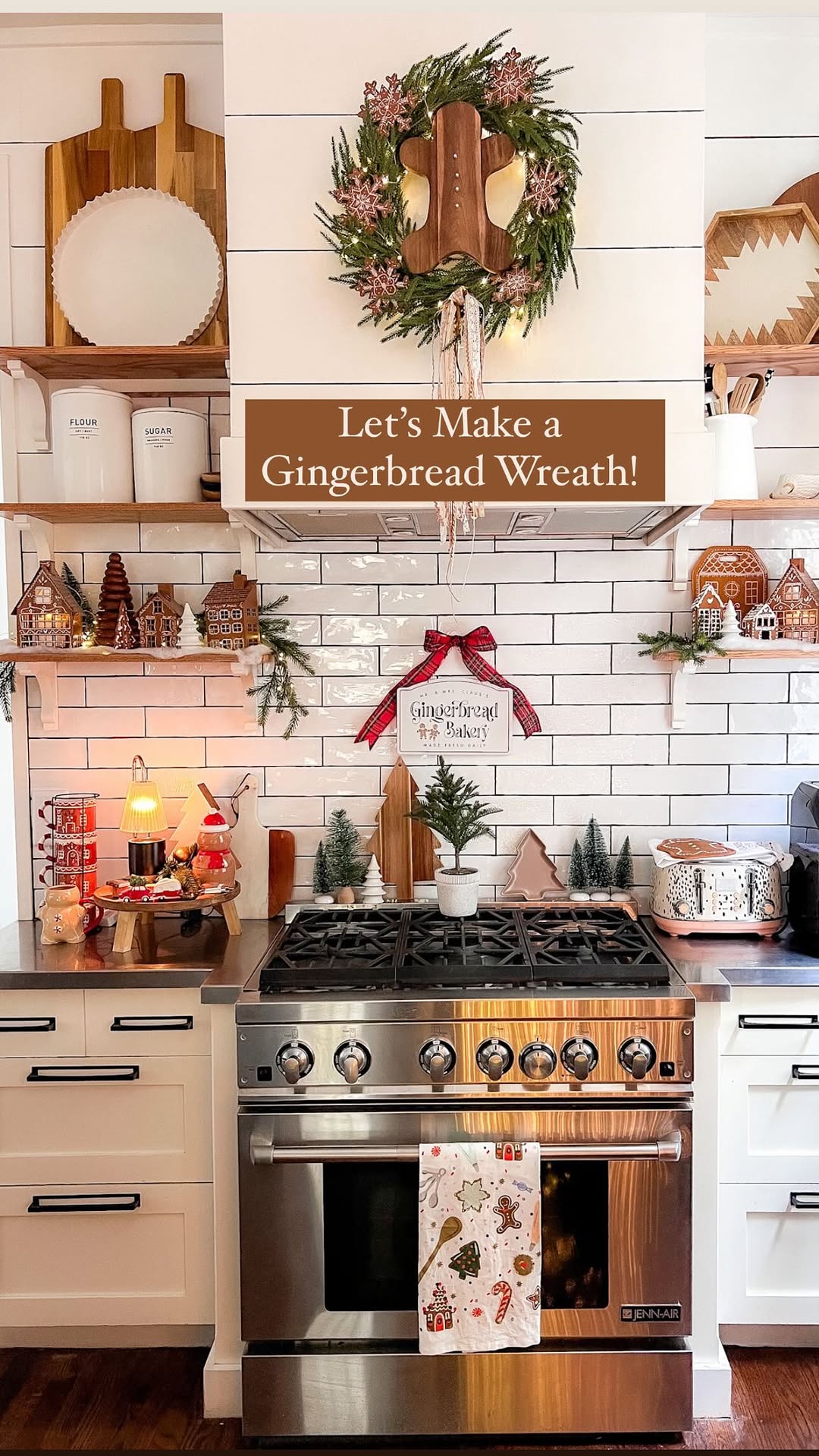 Instagram post by @tatertotsandjello for Hobby Lobby. Caption reads: 🎄 DIY Gingerbread Christmas Wreath! 🍪✨#ad

I’m....