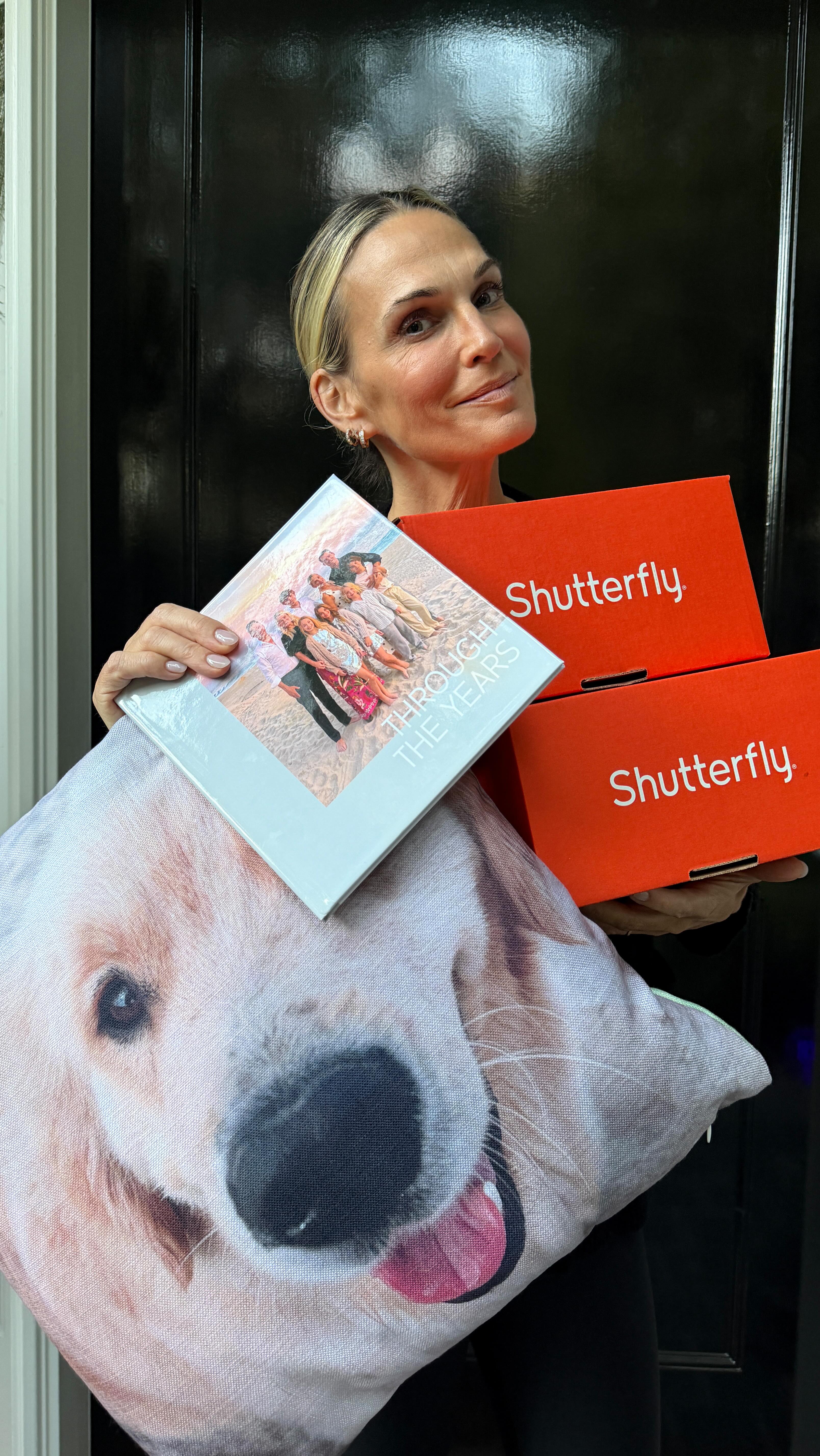 Instagram post by @mollybsims for Shutterfly. Caption reads: A little customization, a little communication.......