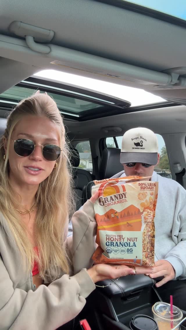 Instagram post by @domorewithlaur for Grandy Organics. Caption reads: spend the day w us in California ☀️ !! our hikes /....