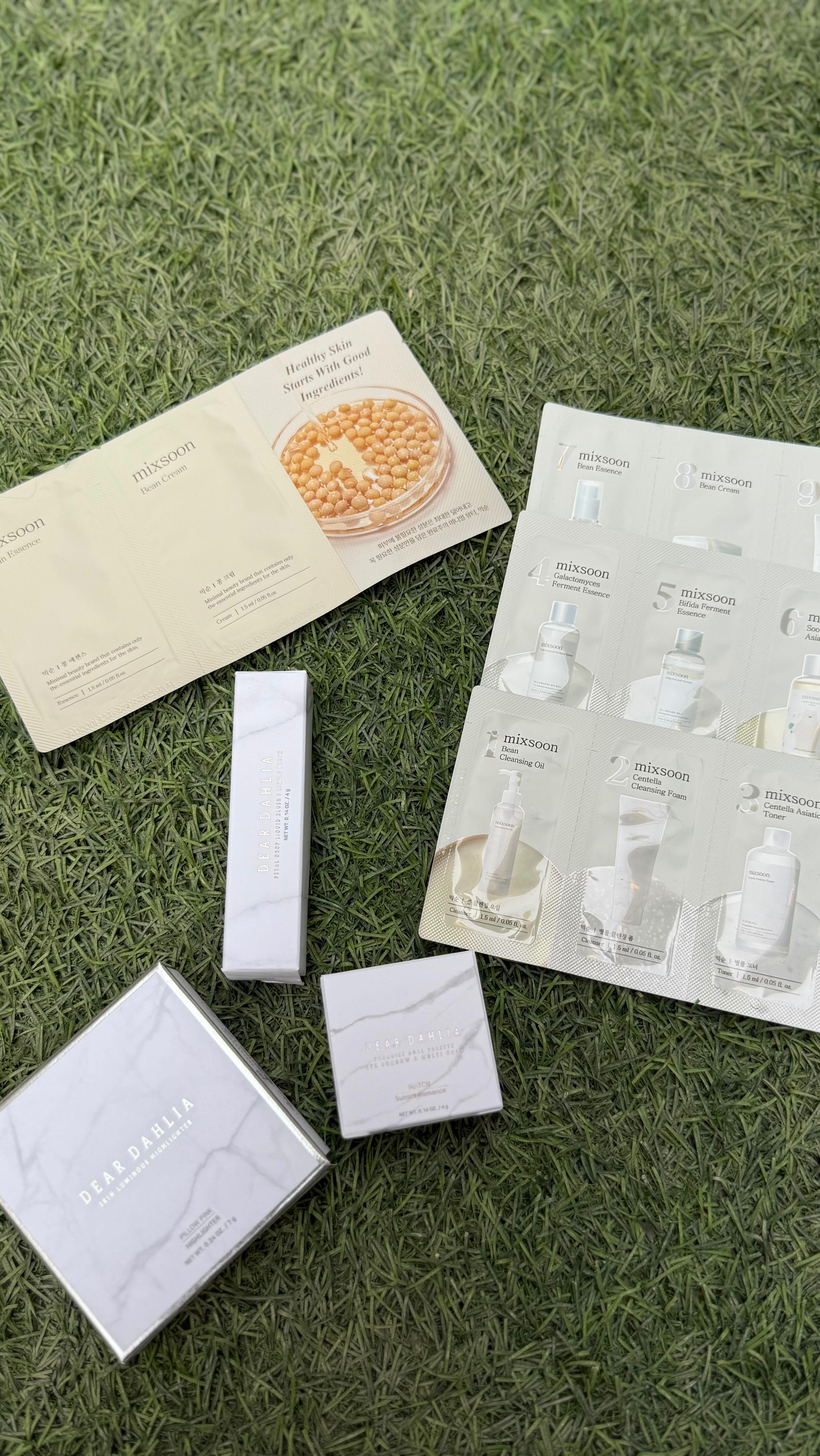 Instagram post by @misbah_diaries for DearDahlia. Caption reads: I have Got my hands On @hanglow.official beauty....