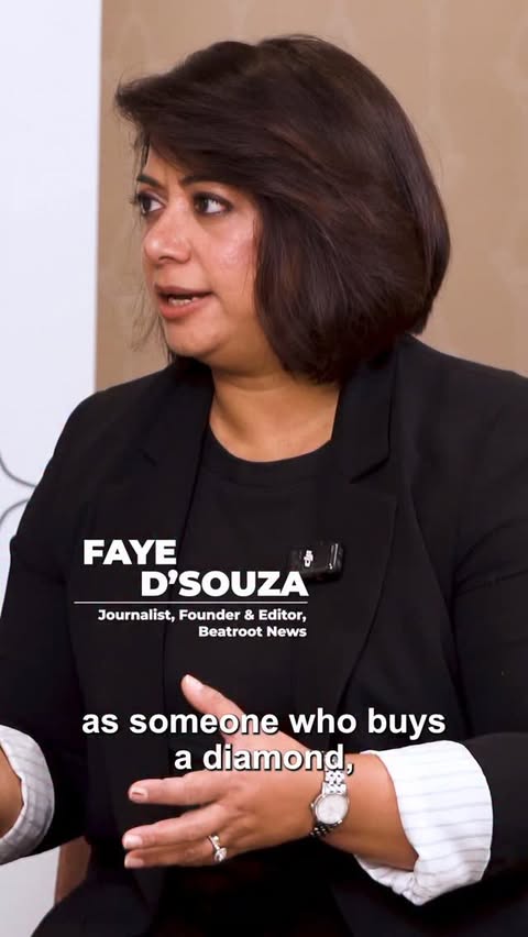 Instagram post by @fayedsouza for Tanishq. Caption reads: [...] on my YouTube channel. Link in bio [Tanishq,....