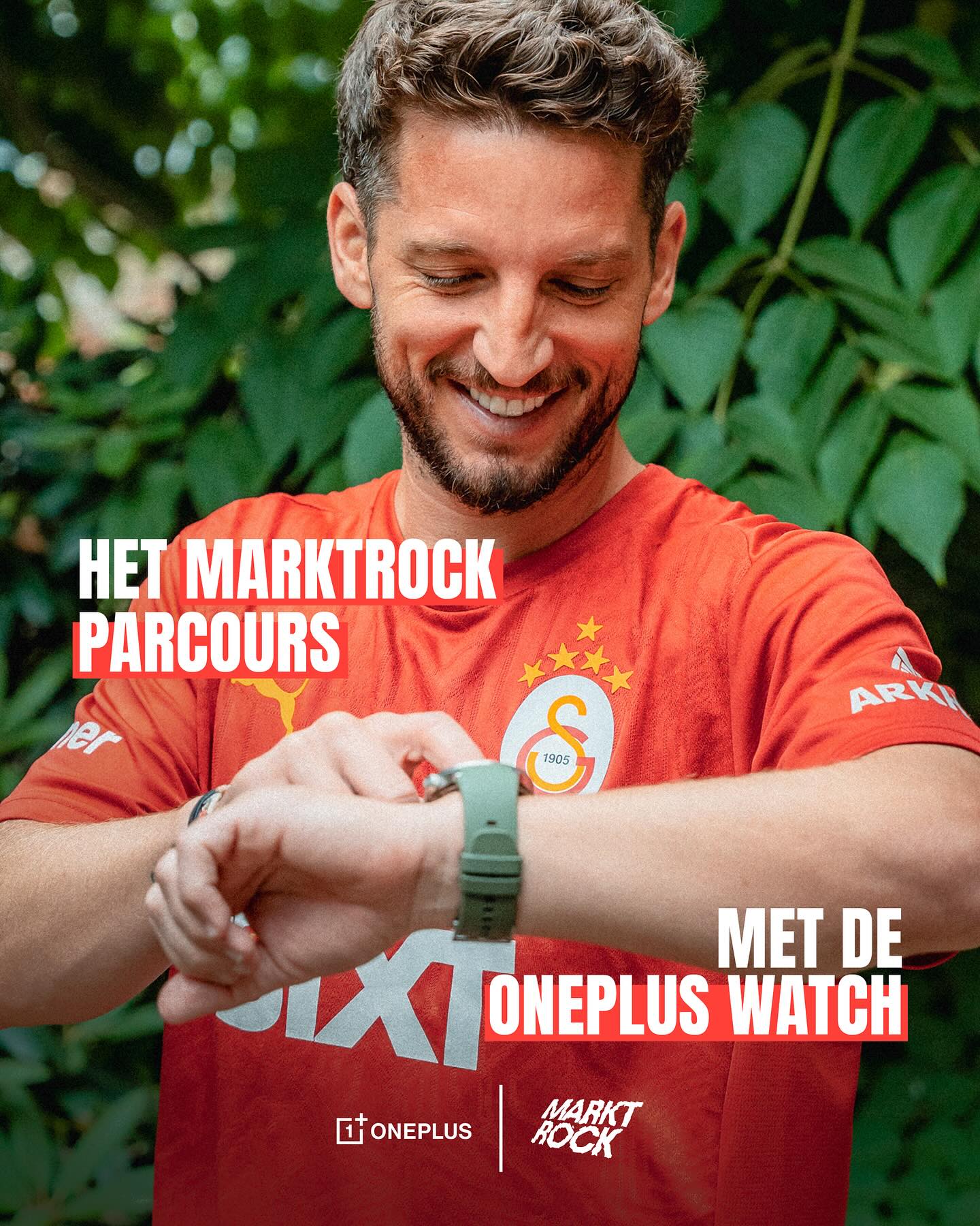 Instagram post by @driesmertens for OnePlus. Caption reads: Binnen een week verwachten we jullie allemaal op....