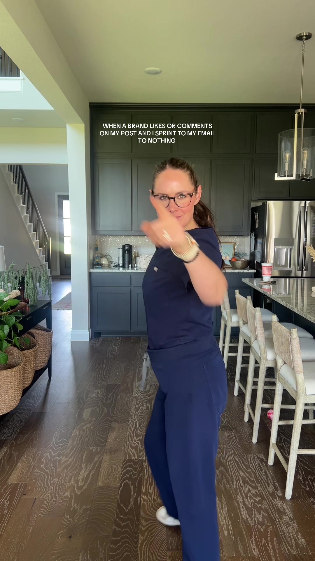 TikTok post by @allisonmomco for FIGS. Caption reads: [...] #microinfluencer #momlife #content @wearfigs....