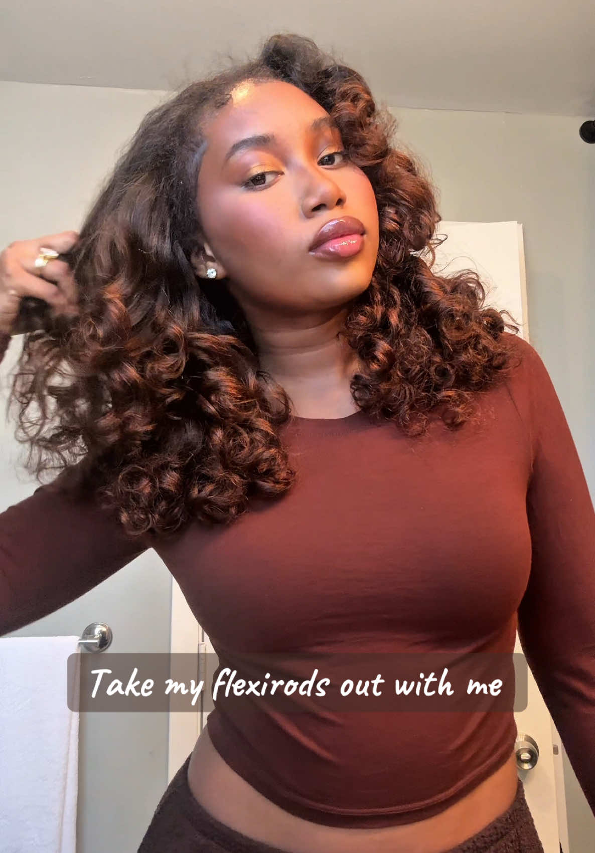 TikTok post by @xo.skai_ for Wavymy Hair. Caption reads: It wouldn’t be me , if I didn’t use flexi rods....