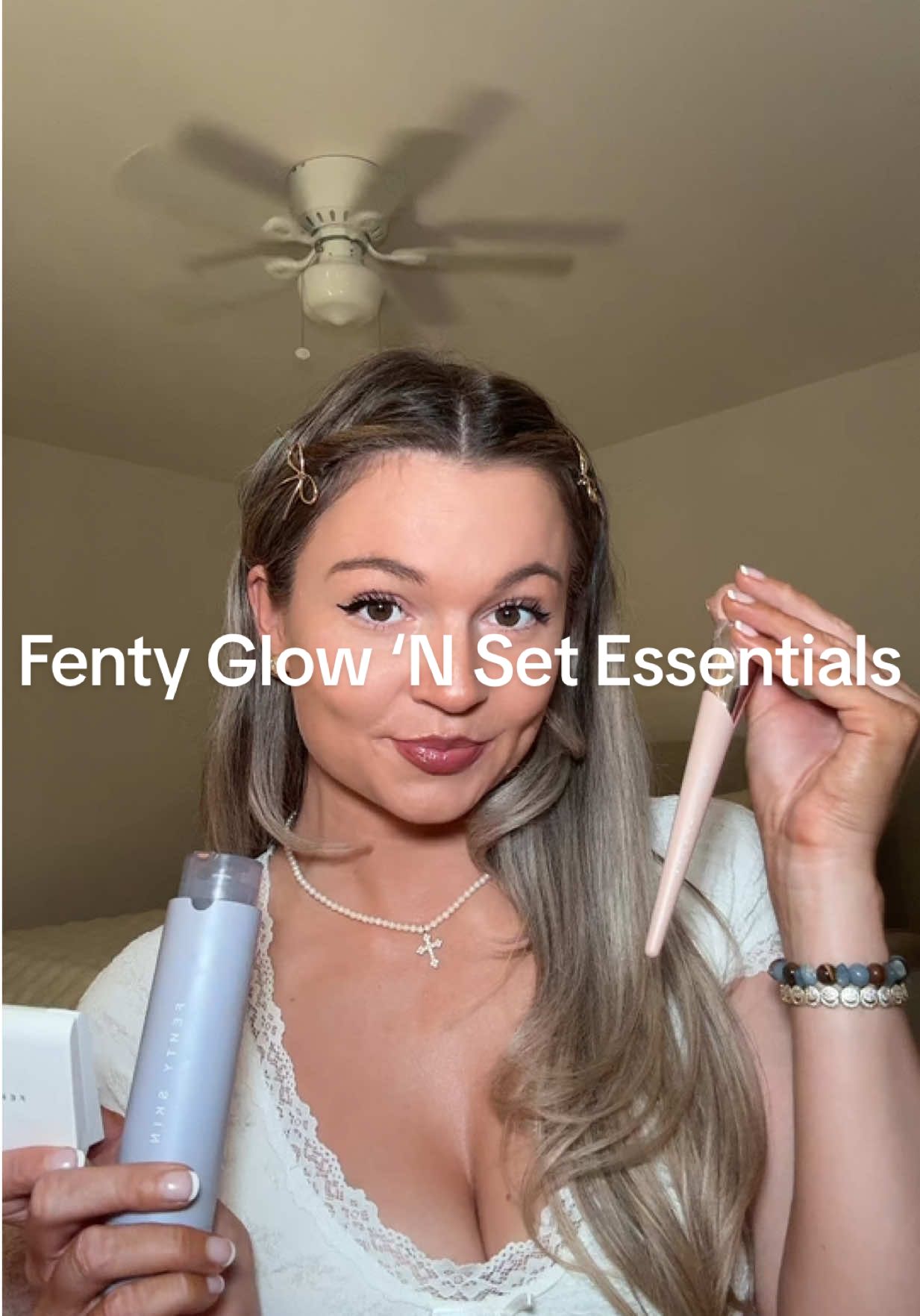 TikTok post by @.amy.lynn for FENTY SKIN. Caption reads: Best skin tint. @Fenty Skin @Rihanna #skintint....