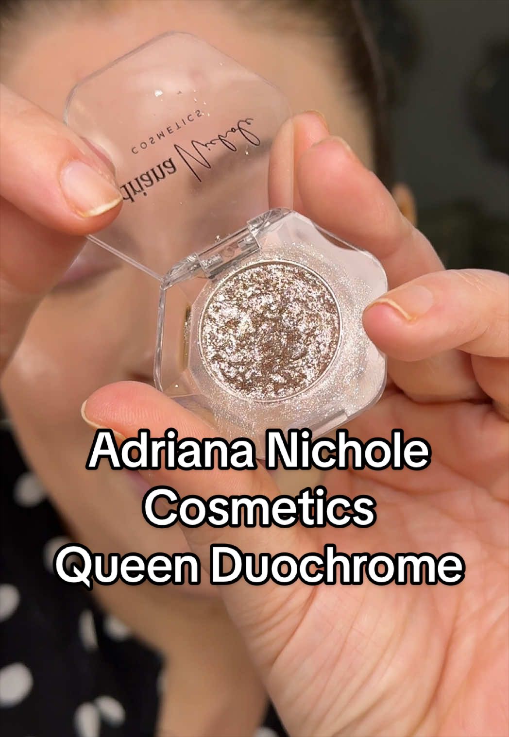 TikTok post by @melissa_beautyover40 for Adriana Nichole Cosmetics. Caption reads: My love for the @Adriana Nichole Cosmetics....