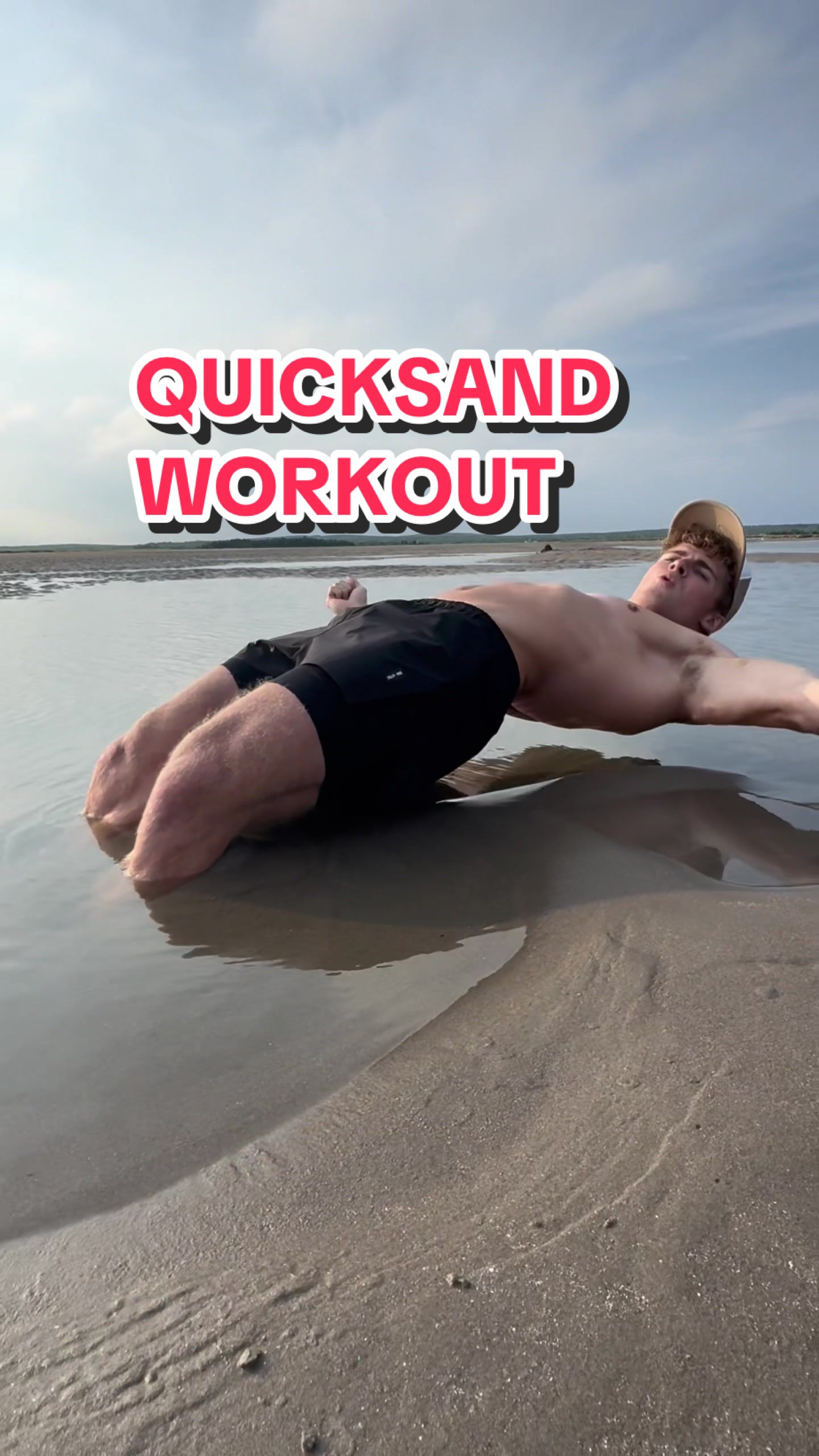 TikTok post by @coltyy for Vita Coco. Caption reads: How I stay fit by playing in quicksand! 💪🏼@Vita....