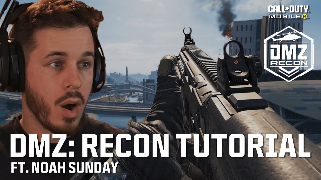 YouTube post by @callofdutymobile for Call of Duty. Caption reads: Call of Duty®: Mobile - DMZ: Recon Tutorial ft.....