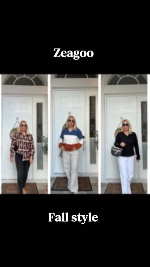 Instagram post by @busraalya for Zeagoo. Caption reads: Fall style is officially here, and Zeagoo makes it....