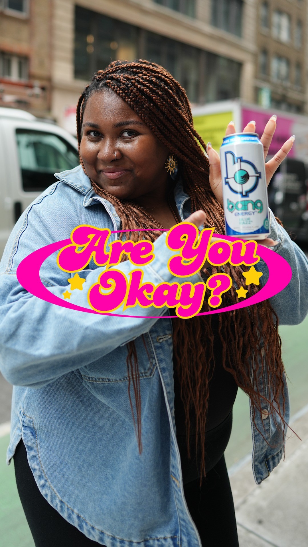 Instagram post by @areyouokayshow for Bang Energy. Caption reads: no energy like @bangenergy ⚡️ #brandpartner

(with....