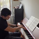 Instagram post by @zini.on.keys for DonnerMusic. Caption reads: Putting the Donner DDP-80 plus to the test with....