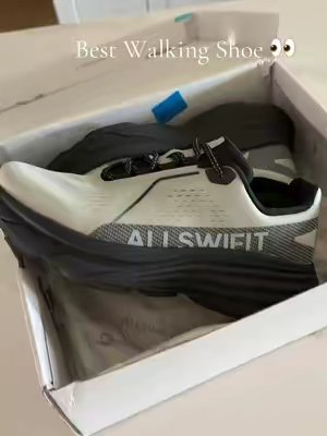 TikTok post by @k2theyard for Allswifit. Caption reads: @ALLSWIFIT ALLSWIFIT Men's Comfort Walking Shoe....