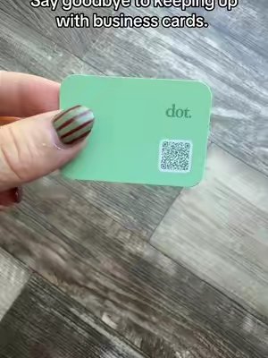 TikTok post by @the.tori.files for Dotcards. Caption reads: [...] business cards is a thing of the past…....